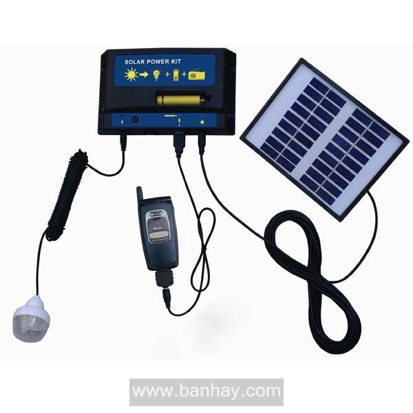 Hệ thống thắp sáng cho ngôi nhà dùng năng lượng mặt trời với 4 bóng SK-SRY-002-1